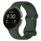 Dark Green Silicone Google Pixel Watch 4 Strap | For 41mm and 45mm Models
