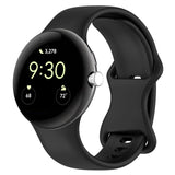 Black Silicone Google Pixel Watch 4 Strap | For 41mm and 45mm Models