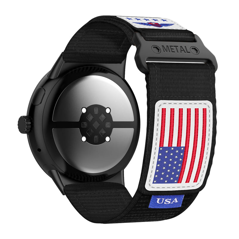 Nylon Patriot Strap Compatible With Google Pixel Watch 3 (45mm) | 5 Colours Available