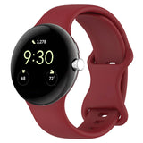 Red Wine Silicone Google Pixel Watch 4 Strap | For 41mm and 45mm Models